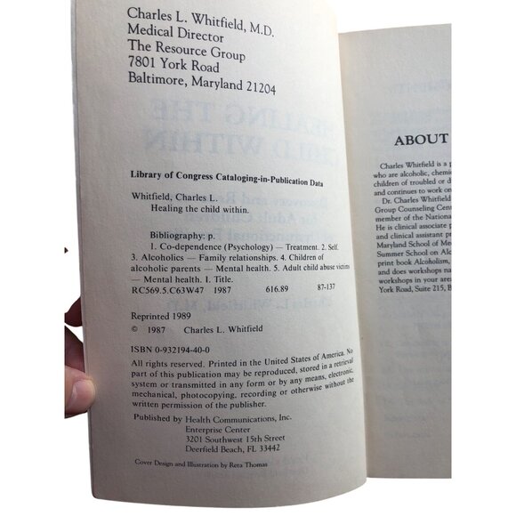 Healing The Child Within By Charles L. Whitfield M.D. Paperback - Picture 4 of 6